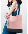 Color Block Tassel Pendant Shoulder Bag