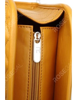 Elegant Splice and Checked Design Women's Tote Bag
