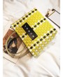 Plaid Pattern Open Leisure Tote Bag