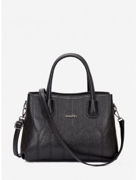 Leather Solid Simple Style Handbag