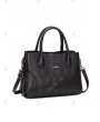 Leather Solid Simple Style Handbag
