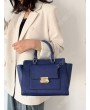 Solid Color PU Leather Work Tote Bag