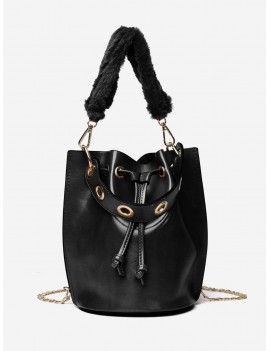 String Design Bucket Handbag