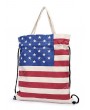 String American Flag Pattern Tote Bag