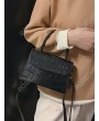 Leather Square Simple Solid Coin Crossbody Bag