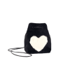Heart Pattern Faux Fur Mini Crossbody Bag