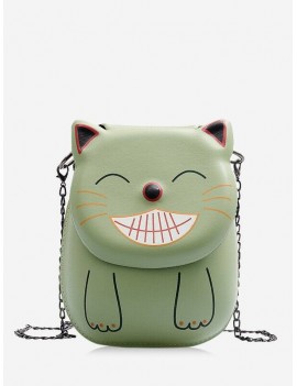 Chain Smile Cat Pattern Crossbody Bag