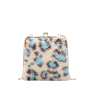 Suede Leopard Pattern Chain Shoulder Bag