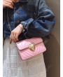 Heart Buckle Quilted Chain Crossbody Bag