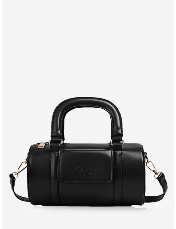 Solid Business Leather Boston Bag