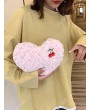Heart Shape Cherry Pattern Shoulder Bag