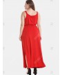 Plus Size Ruffle Ankle Length Dress - 3x