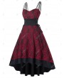 Plus Size Floral Lace High Low Evening Dress - 5x