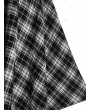 Plus Size Handkerchief Plaid Harness Gothic Dress - 3x