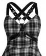 Plus Size Handkerchief Plaid Harness Gothic Dress - 3x
