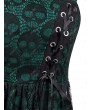 Plus Size Halloween Lace Skulls Grommet A Line Dress - 5x