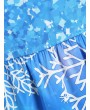 Scalloped Collar Snowflake Print Christmas Plus Size Dress - 1x
