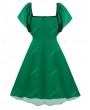 Plus Size Vintage Tiered Butterfly Sleeve Chiffon Dress - 5x