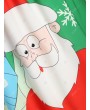 Plus Size Christmas Santa Claus A Line Striped Midi Dress - L