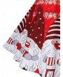 Plus Size Christmas Vintage Scalloped Santa Claus Party Dress - 5x