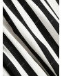 Plus Size Lace-up Striped Vintage Dress - 1x