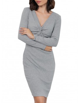 Twist Front Knitted Dress - Xl
