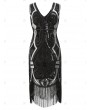 Sequined Sleeveless Sheath Flapper Dress - Xl