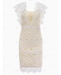 Sleeveless Zigzag Lace Bodycon Dress - Xl