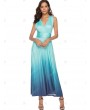 Ombre Convertible Maxi Prom Dress - 2xl