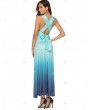 Ombre Convertible Maxi Prom Dress - 2xl