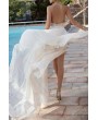 Elegant Halter Neck Sleeveless Backless High Slit Women's Maxi Dress - S