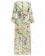 High Slit Floral Maxi Dress - M