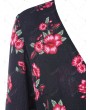 Floral Print Full Sleeve Maxi Surplice Dress - L