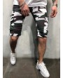 Camouflage Print Side Flap Pocket Casual Shorts - Xl