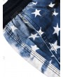 American Flag Print Casual Board Shorts - L