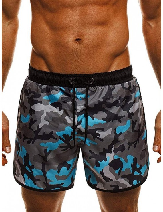 Camouflage Print Beach Shorts - M