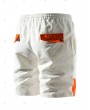 Contrast Patch Graphic Cargo Shorts - L
