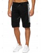 Color Block Splicing Zipper Sport Shorts - L