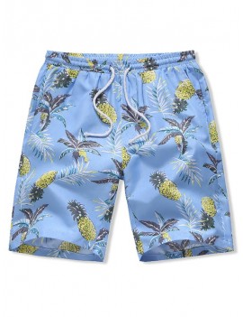Hawaii Pineapple Print Board Shorts - Xl