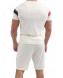Color Block Panel T-shirt and Shorts Suits - L