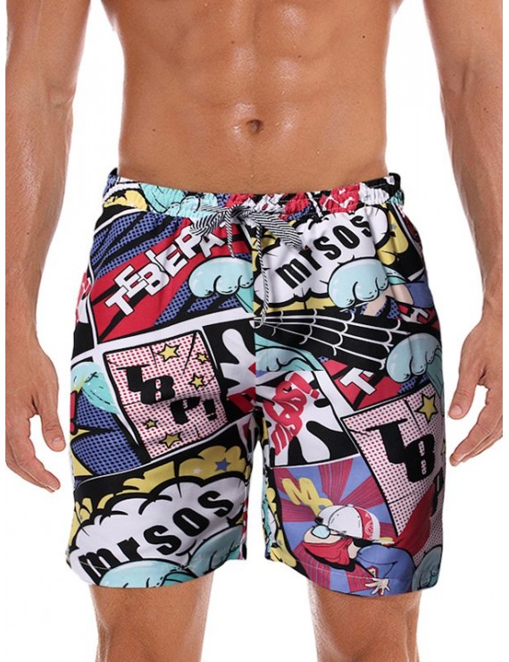 Graphic Printed Leisure Board Shorts - S