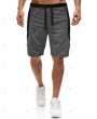 Color Block Splicing Zipper Pocket Sport Shorts - M