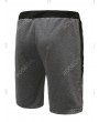 Color Block Splicing Zipper Pocket Sport Shorts - M