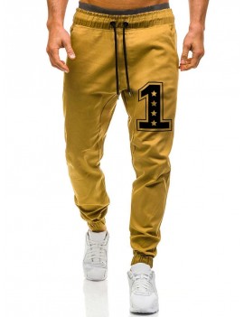 Number One Graphic Drawstring Jogger Pants - 2xl