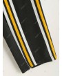 Vertical Striped Drawstring Pencil Pants - L