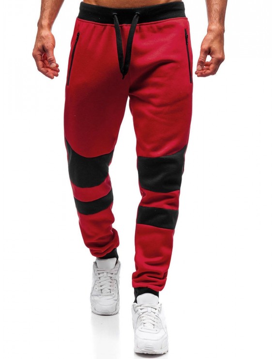Colorblock Patchwork Spliced Sport Jogger Pants - Xl