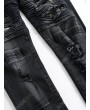 Distressed Ripped Patchwork Spliced Long Jeans - 42