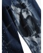 Character Wolf Print Casual Jeans - 40