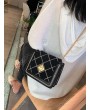 Chic Crossbody Hasp Grid Pattern Square Shoulder Bag