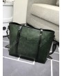 Simple Pocket Leather Tote Bag